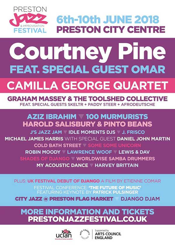 On Thursday 7th June 2018, The Toolshed Collective will be performing live at the Preston Jazz & Improvisation Festival 2018