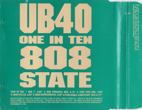 808 State vs UB40 - One In Ten