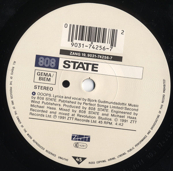 808 State featuring Björk - Ooops