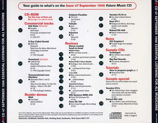 Various - Future Music CD - September 1996 