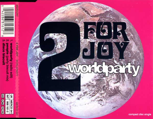 2 For Joy - Worldparty - UK CD Single - front cover