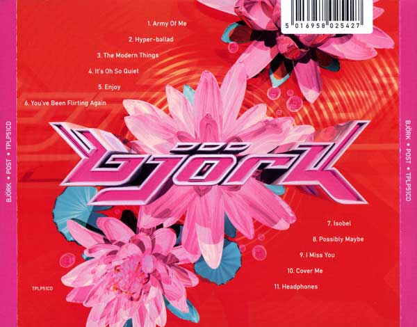 Björk - Post - UK CD - Back Cover