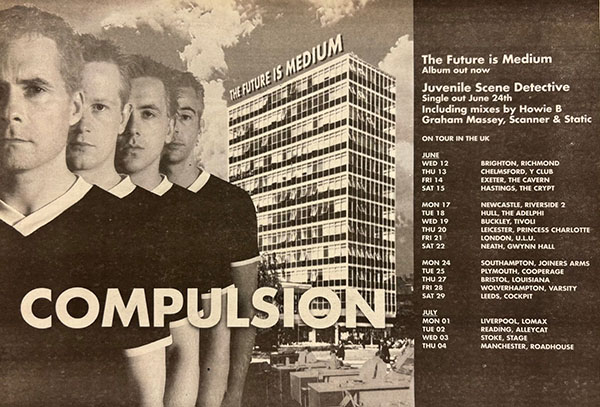 Compulsion - Juvenille Scene Detective - UK Advert - Melody Maker - 08 June 1996