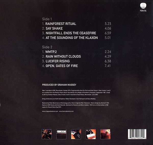 Crispy Ambulance - Compulsion - UK LP - back
