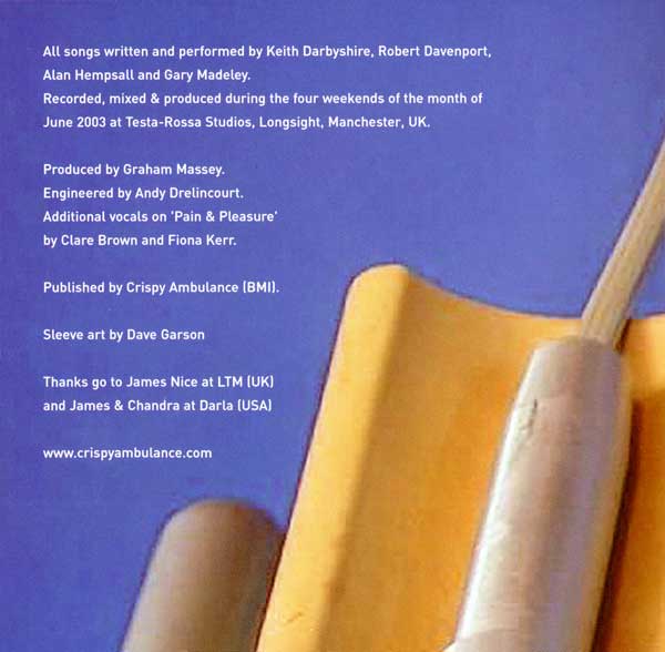 Crispy Ambulance - The Powder Blind Dream - UK CD - Credits