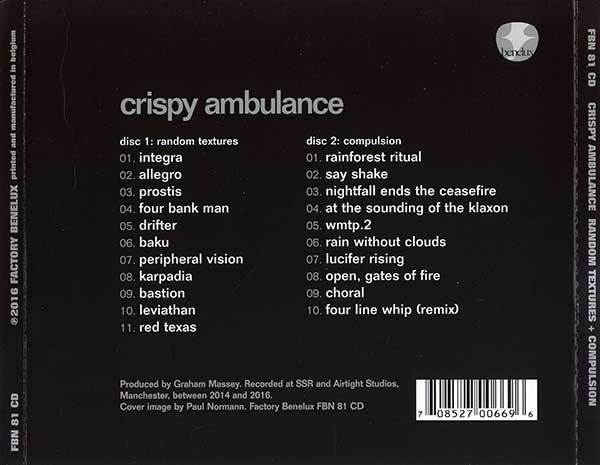Crispy Ambulance - Random Textures + Compulsion - UK 2xCD - Back
