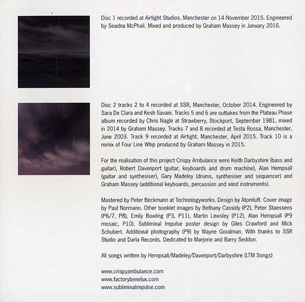 Crispy Ambulance - Random Textures + Compulsion - UK 2xCD - Credits