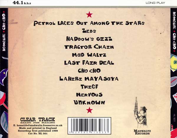 Homelife - Cho Cho - UK CD - Back Cover