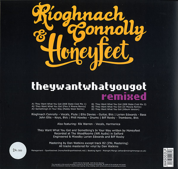 Honeyfeet - They Want What You Got Remixed - UK - LP - Back