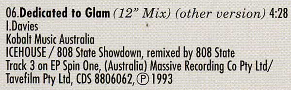 Icehouse - 12 Inch Versions & Remixes Vol. 2 - UK 2xCD - Credits