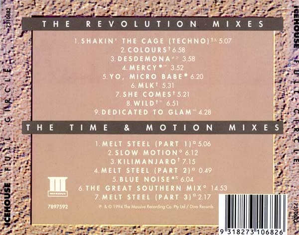 Icehouse - Full Circle - German 2xCD - Back Cover
