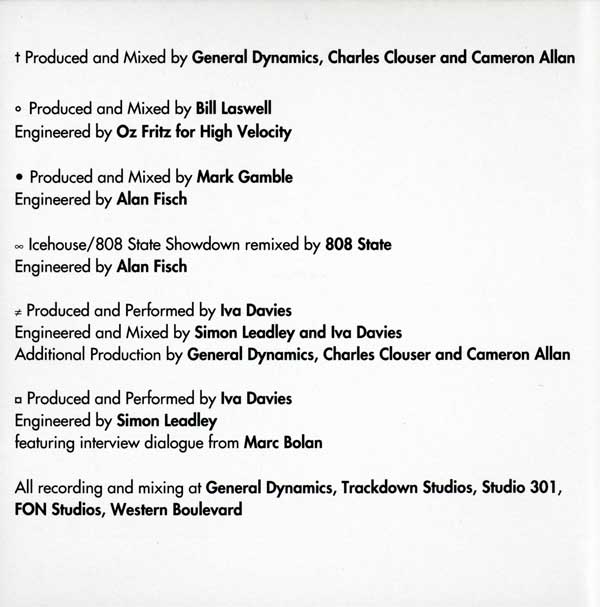 Icehouse - Full Circle - German 2xCD - Credits