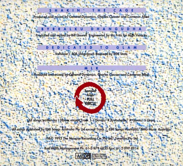 Icehouse - Spin One - Australian CD Single - Credits