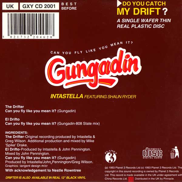 Intastella - Drifter - UK CD Single - Back Cover