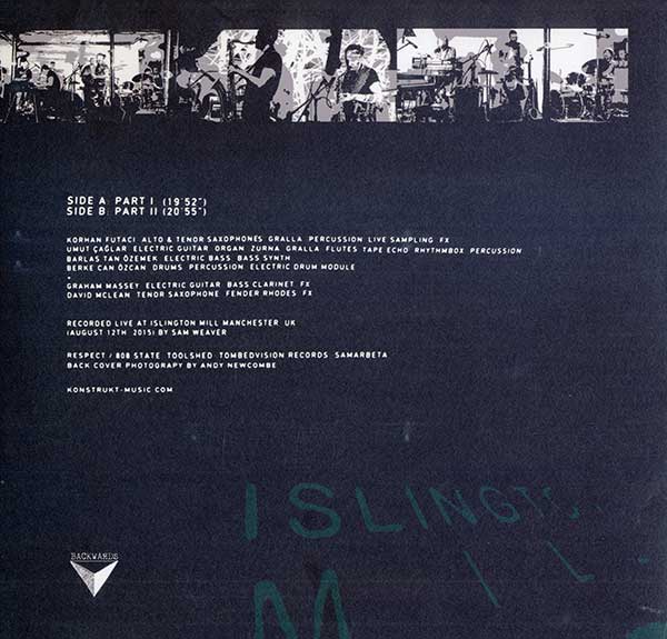 Konstrukt featuring Graham Massey & David McLean - Live At Islington Mill - IT Green Vinyl LP - Back