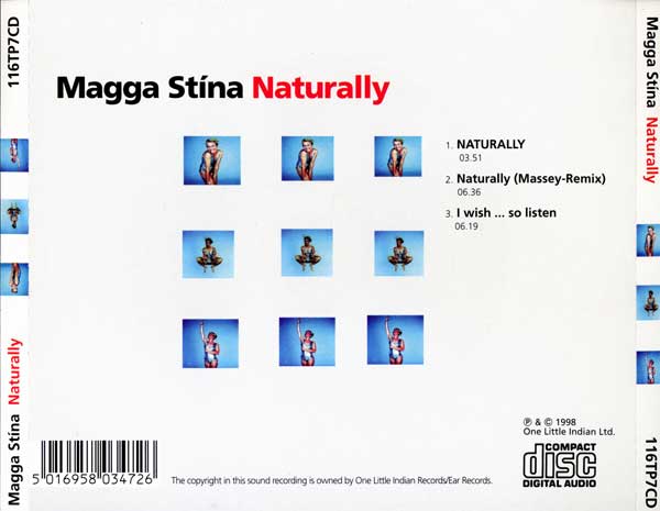 Magga Stina - Naturally - UK CD Single - Back
