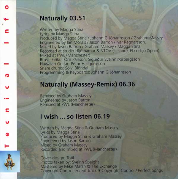 Magga Stina - Naturally - UK CD Single - Credits
