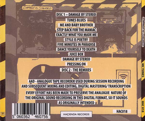 MC Tunes - Damage By Stereo - UK 2xCD - Back
