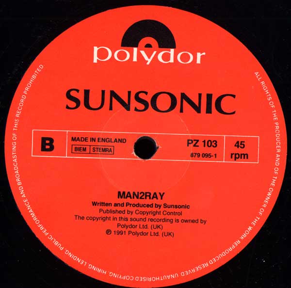 Sunsonic - Driveaway - UK 12 " Single - Side B