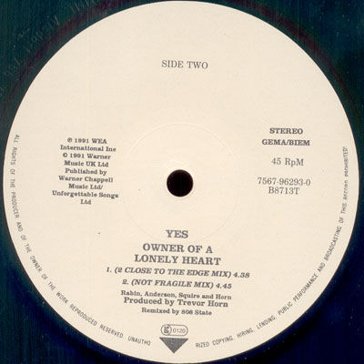 Yes - Owner Of A Lonely Heart