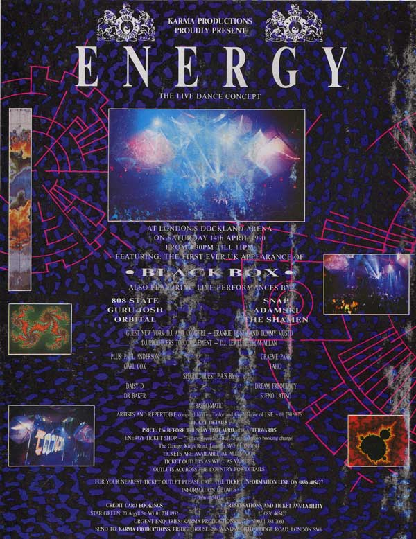Energy - The Live Dance Concept - Flyer