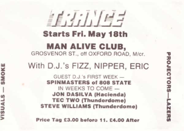 Fri 18:May - Spinmasters DJ - Trance, Man Alive Club, Manchester, England