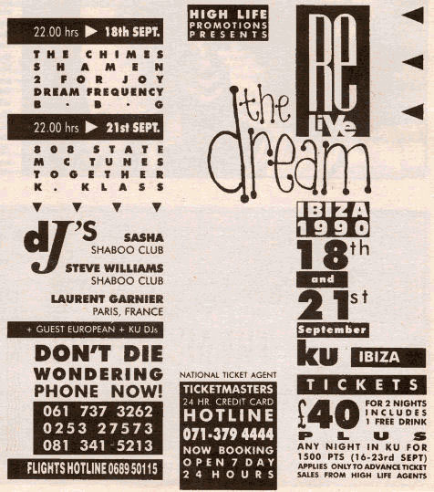 Fri 21:Sep - 808 State Live - Ku Klub, Ibiza, Spain (with MC Tunes, Together)