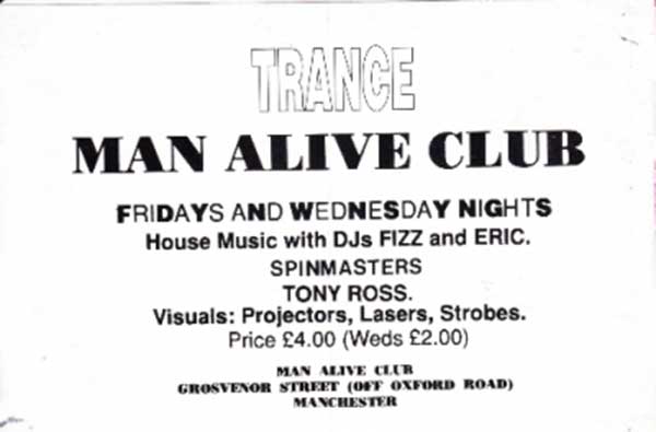 Fri 14:Dec - Spinmasters DJ - Trance, Man Alive Club, Manchester, England