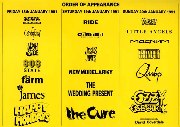 808 State Live - The Brits 1991, Great British Music Weekend, Wembley Arena, London (with MC Tunes, Happy Mondays, James, The Farm, Northside, and Beats International)