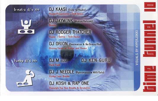 Sat 30:Aug 2003 - 808 State DJs - Time Tunnel 10 - Uusi Surahuone - Oulu - Finland