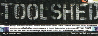 Toolshed (Live) - Band On The Wall, Manchester, England (Fat Cat Recordings Night with DJ Quest) 