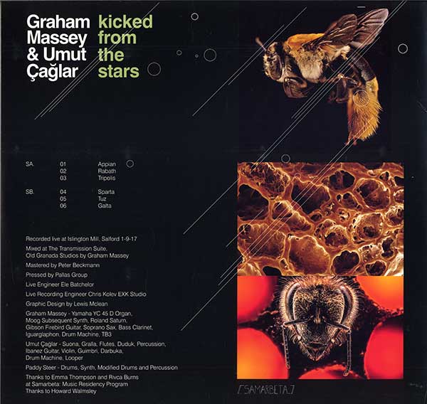 Graham Massey & Umut Çağlar - Kicked From The Stars - UK LP - Back