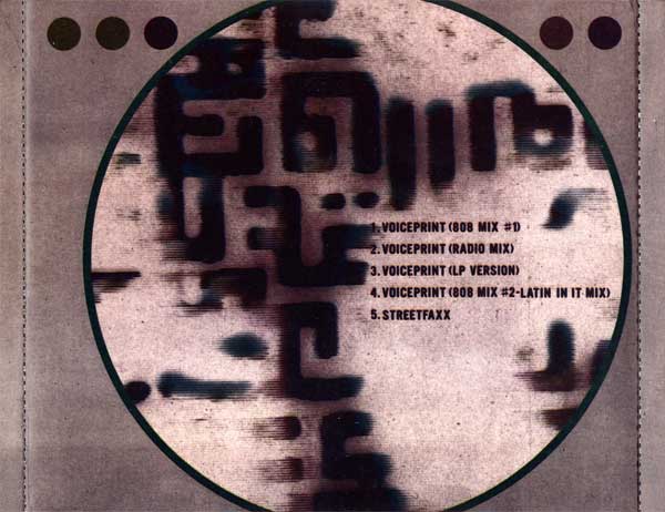 Jon Hassell vs. 808 State - Voiceprint - All Saints - UK CD Single - Inner Inlay