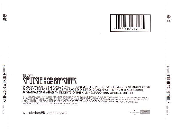 The Best Of Siouxsie And The Banshees - UK 2xCD - CD 1 Back