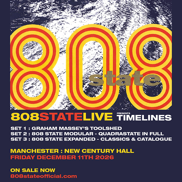 808 State live - 11 December New Century Hall Manchester - flyer